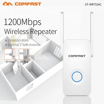 

Comfast High Power 1200Mbps Speed Gigabit Dual Band 2.4G&5.8G Wifi Signal Extender Long Range Wifi Wireless Repeater CF-WR752AC