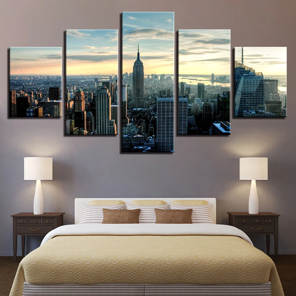 Canvas Pictures Living Room Wall Art Framework Home Decor 5 Pieces New York City Building Landscape Paintings HD Prints Posters
Canvas Pictures Living Room Wall Art Framework Home Decor 5 Pieces New York City Building Landscape Paintings HD Prints Posters