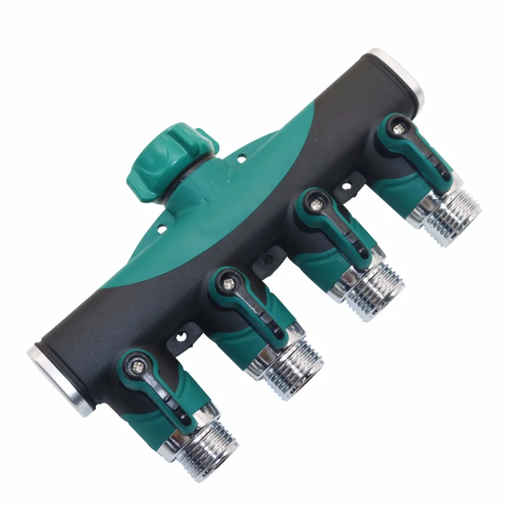 3/4 inch 4 Way hose splitters Thread Connector For Automatic watering Water pipe linker link timer Garden Water Connectors
3/4 inch 4 Way hose splitters Thread Connector For Automatic watering Water pipe linker link timer Garden Water Connectors
