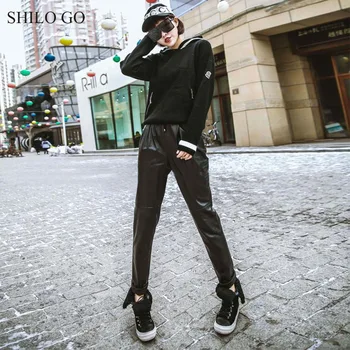 SHILO GO Leather Skirts Womens Spring Fashion sheepskin genuine leather Skirts tie high waist concise casual harem pants
SHILO GO Leather Skirts Womens Spring Fashion sheepskin genuine leather Skirts tie high waist concise casual harem pants