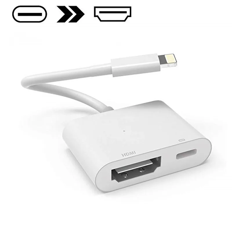 Compatible for iPhone X XS XR 8 7 6 5 iPad iPod HDMI Cable Digital AV Adapter 2019 Latest Plug and Play 1080P Audio AV Connector
Compatible for iPhone X XS XR 8 7 6 5 iPad iPod HDMI Cable Digital AV Adapter 2019 Latest Plug and Play 1080P Audio AV Connector