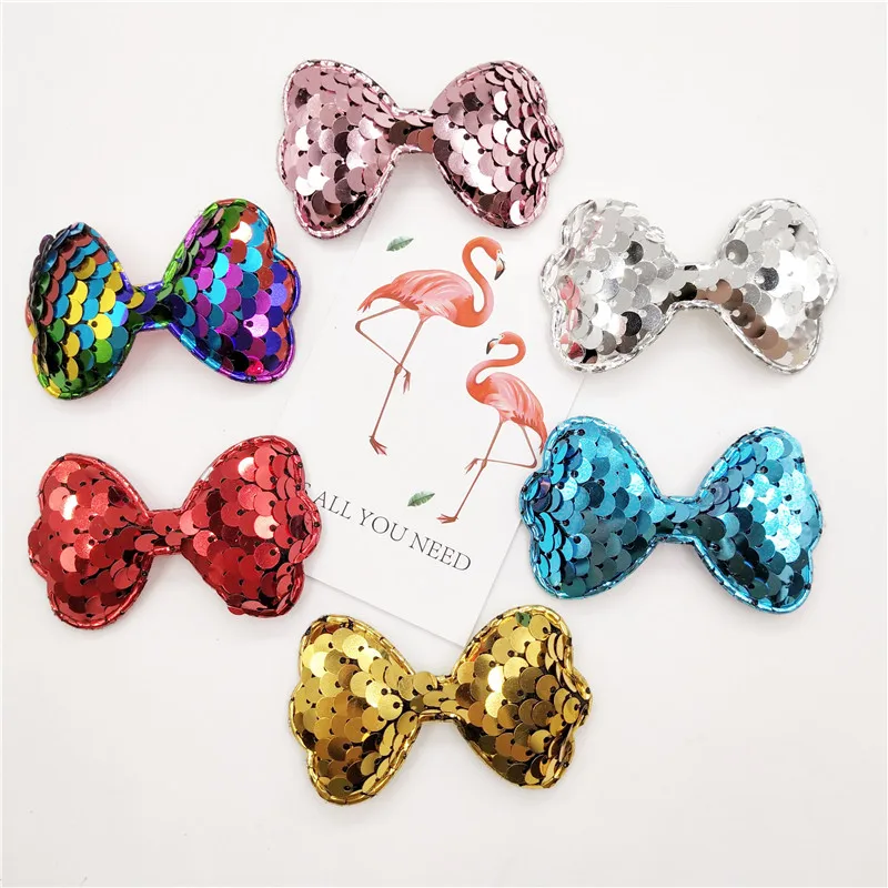 30pcs/lot Sequin Bowknot Shape Padded appliques for headwear decoration handmade hair accessories
30pcs/lot Sequin Bowknot Shape Padded appliques for headwear decoration handmade hair accessories