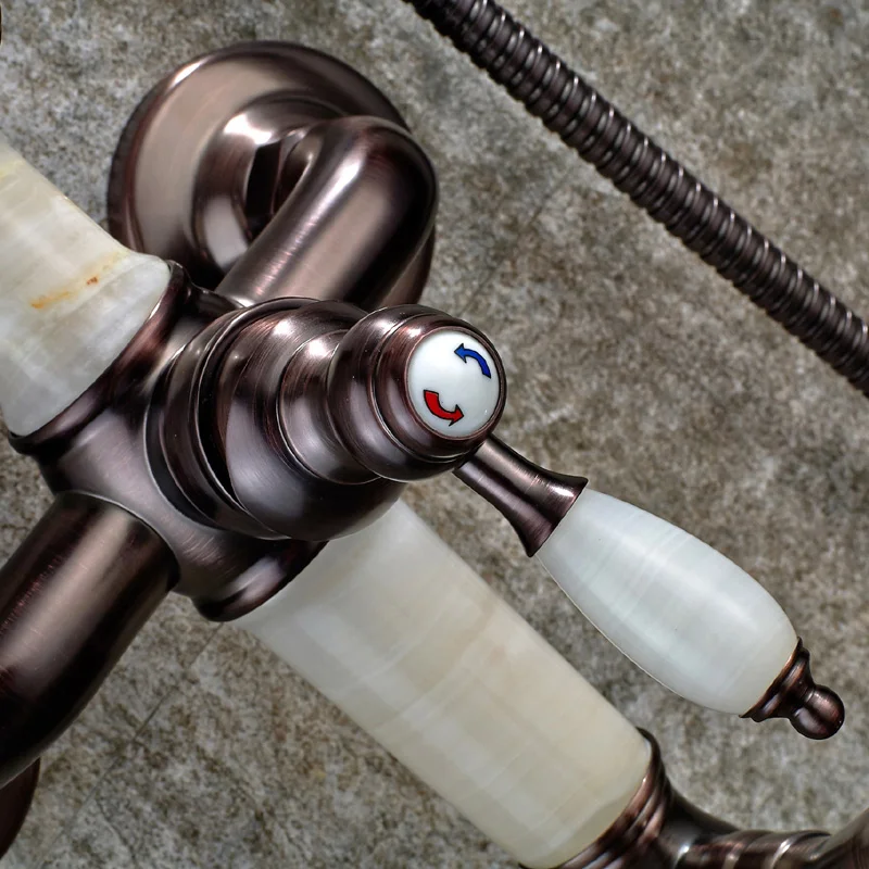 Shower Faucets Brass Luxury Jade Wall Bath Faucet Set Round Rainfall Shower Head Hand Spray Slide Bar Tub Mixer Tap SM
Shower Faucets Brass Luxury Jade Wall Bath Faucet Set Round Rainfall Shower Head Hand Spray Slide Bar Tub Mixer Tap SM