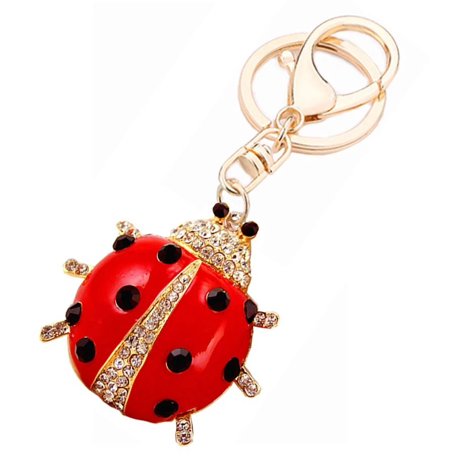 Creative Rhinestone Ladybug Pendant Key Chain Ring Holder Fashion Charm Alloy Handbag Beetle Car Keyring Women Jewelry Gift R099
Creative Rhinestone Ladybug Pendant Key Chain Ring Holder Fashion Charm Alloy Handbag Beetle Car Keyring Women Jewelry Gift R099