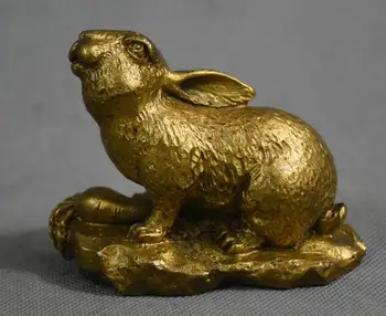 Chinese Folk Feng Shui Pure Copper Brass Year Zodiac Rabbit Carota Lucky Statue
Chinese Folk Feng Shui Pure Copper Brass Year Zodiac Rabbit Carota Lucky Statue