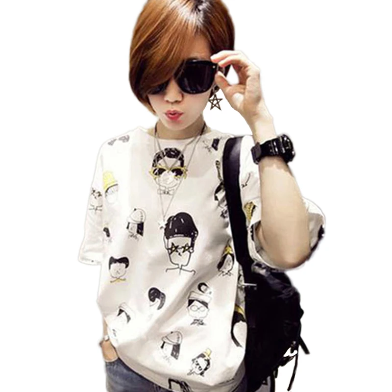 2019 New Summer Women t-Shirt Korean Version Loose Cartoon Short-Sleeved T Shirt Fashion Trend Youth Ladies Tees Tops Lj426
2019 New Summer Women t-Shirt Korean Version Loose Cartoon Short-Sleeved T Shirt Fashion Trend Youth Ladies Tees Tops Lj426