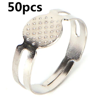 50 Pcs Adjustable 16mm Pad Diy Nikel Ring Base Anillo Ring Blanks Glue On Cabochon Rings Findings
50 Pcs Adjustable 16mm Pad Diy Nikel Ring Base Anillo Ring Blanks Glue On Cabochon Rings Findings