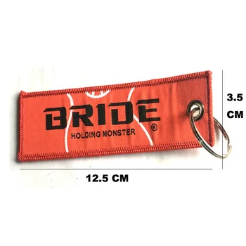 

Style Black JDM Bride Keyring Tags Keychain For TOYOTA Racing STI IMPERZA WRX Key Phone Holder