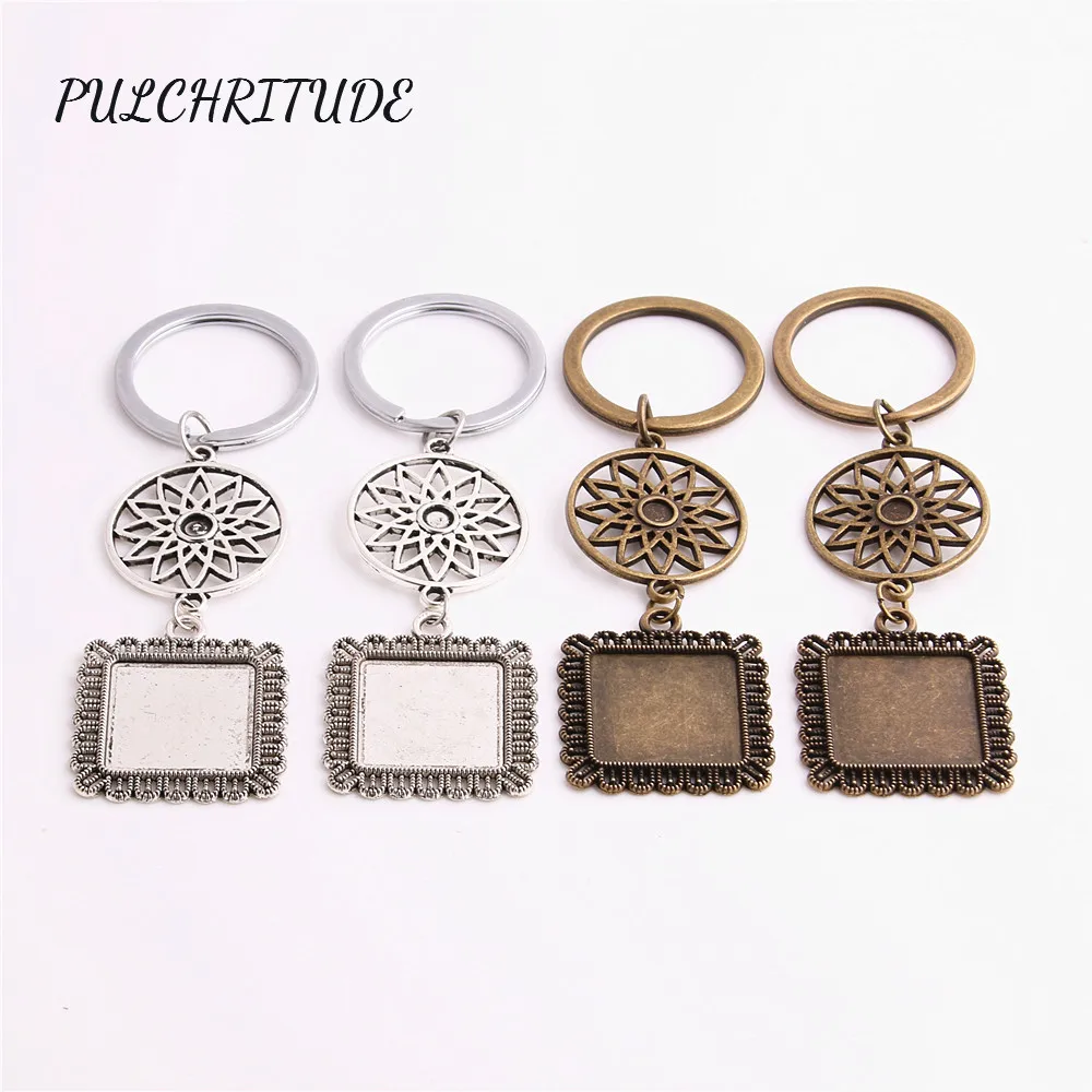 PULCHRITUDE Metal Alloy Two Colors 3pcs Diy Key Chain Dream Catcer Charm Fit Square 20mm Cabochon Setting Diy Jewelry MakeC1628 
PULCHRITUDE Metal Alloy Two Colors 3pcs Diy Key Chain Dream Catcer Charm Fit Square 20mm Cabochon Setting Diy Jewelry MakeC1628