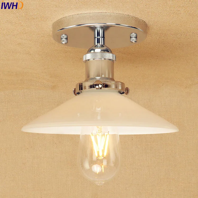 IWHD White Glass LED Ceiling Lights Fixtures Living Room Lighting Retro Loft Style Vintage Industrial Ceiling Light Luminaire 
IWHD White Glass LED Ceiling Lights Fixtures Living Room Lighting Retro Loft Style Vintage Industrial Ceiling Light Luminaire