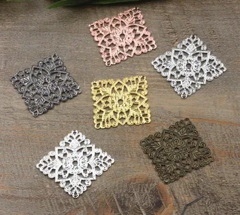 30mm Vintage Filigree Flat Square Flower Wraps Links European Charms Bu Yao Hair Clasp Accessories DIY Findings Multi-Color
30mm Vintage Filigree Flat Square Flower Wraps Links European Charms Bu Yao Hair Clasp Accessories DIY Findings Multi-Color