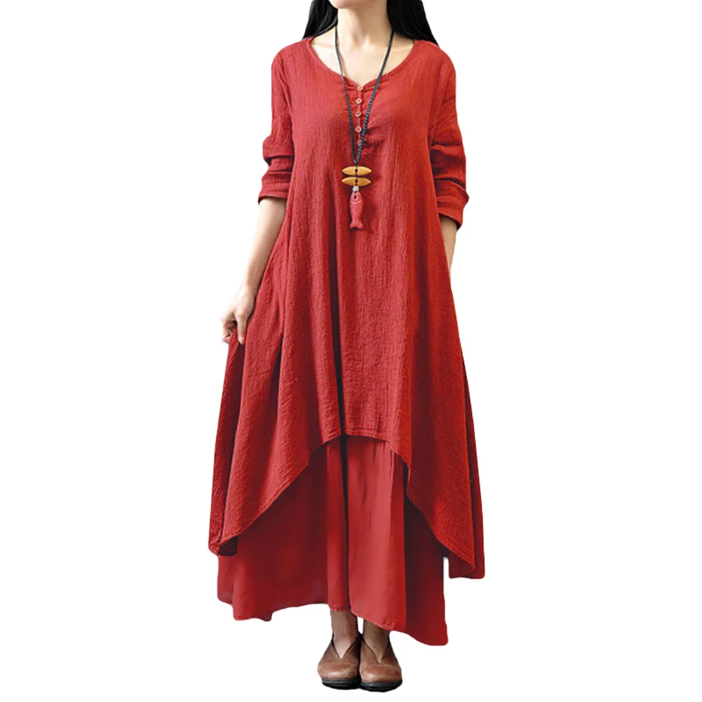 2019 New Fashion Autumn Winter Women Casual Loose Dress Solid Long Sleeve Boho Long Maxi Dress 8 colors
2019 New Fashion Autumn Winter Women Casual Loose Dress Solid Long Sleeve Boho Long Maxi Dress 8 colors