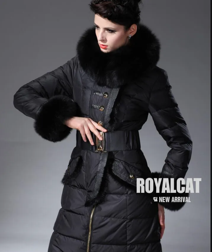 2020 зимняя куртка Royalcat женские пуховики женское пуховое пальто из лисьего меха