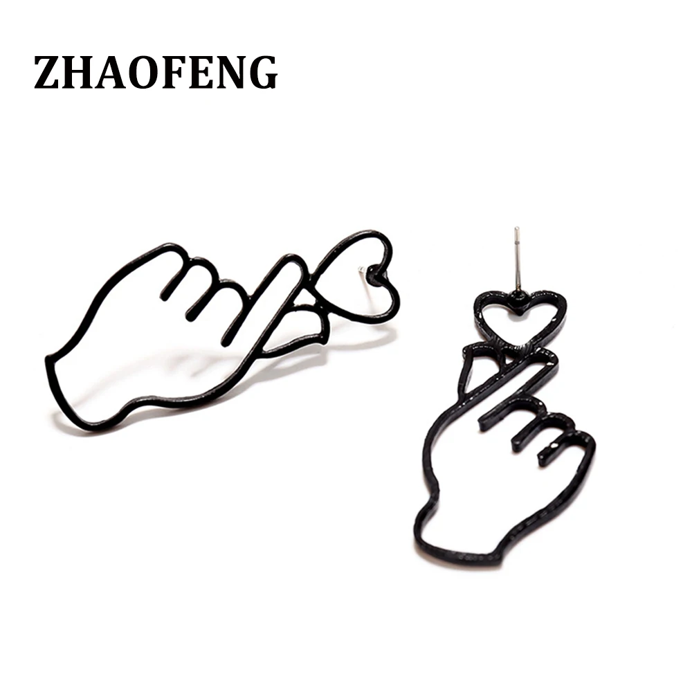 ZHAOFENG wedding earrings heart geometric black pride brincos de festa minimalist jewelry oorbellen boucle d'oreille women stud
ZHAOFENG wedding earrings heart geometric black pride brincos de festa minimalist jewelry oorbellen boucle d'oreille women stud