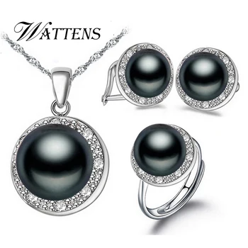 WATTENS Natural Black White Pearl Earrings Pendants, 2017 New Fashion Jewelry Natural Pearl Sets, Party Jewelry Sets,jewelry box
WATTENS Natural Black White Pearl Earrings Pendants, 2017 New Fashion Jewelry Natural Pearl Sets, Party Jewelry Sets,jewelry box