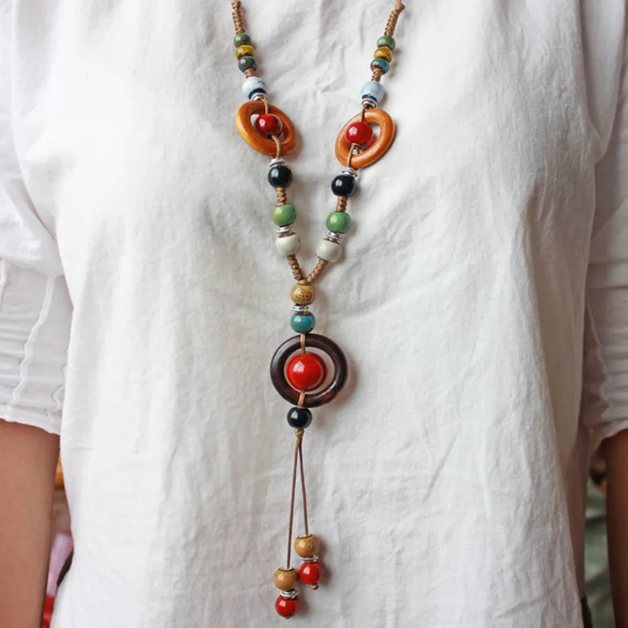 Vintage necklace national trend ceramic accessories wood porcelain long necklace accessory all-match pendant jewelry for women
Vintage necklace national trend ceramic accessories wood porcelain long necklace accessory all-match pendant jewelry for women