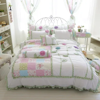 4/3Pcs 100% cotton flowers 3d korean Bedding set white color king queen twin size girls single bed set duvet cover bed sheet set
4/3Pcs 100% cotton flowers 3d korean Bedding set white color king queen twin size girls single bed set duvet cover bed sheet set