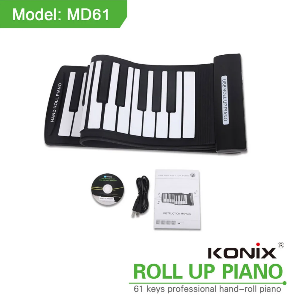 61 Keys Electric Roll Up Piano Portable Flexible Piano Silicone MIDI Digital Soft Keyboard Piano Flexible Musical Instrument
61 Keys Electric Roll Up Piano Portable Flexible Piano Silicone MIDI Digital Soft Keyboard Piano Flexible Musical Instrument