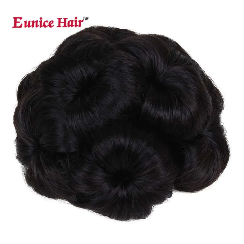 Eunice короткий кудрявый синтетический #2/#4/#33/# 99j/#30 большой шиньон булочка