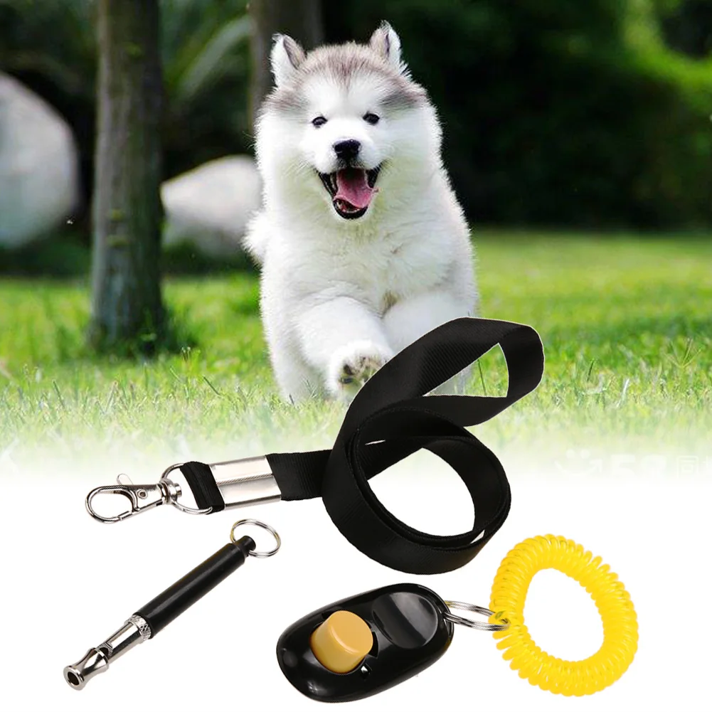 3 in 1 Ultrasonic Dog Whistle Training Collar Whistle+Pet Training Clicker+Free Lanyard Set Pet Dog Trainings Supplies 
3 in 1 Ultrasonic Dog Whistle Training Collar Whistle+Pet Training Clicker+Free Lanyard Set Pet Dog Trainings Supplies