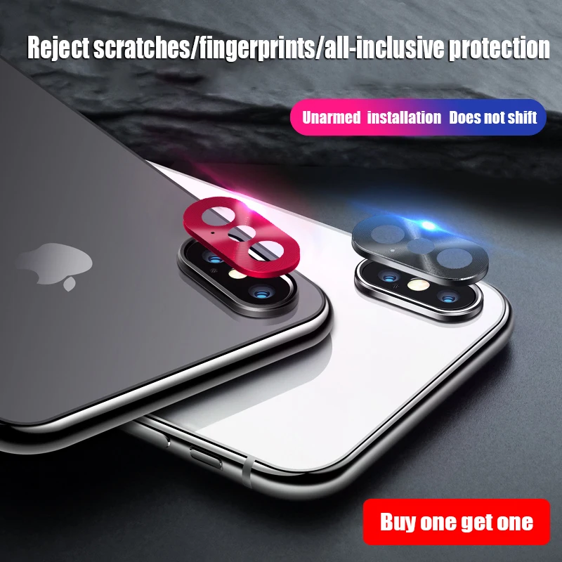 For iPhone X Xs MAX XR Camera Lens Protector Ring Aluminum for iPhone 7 8 Plus Camera Case Cover Ring Protection Accessories
For iPhone X Xs MAX XR Camera Lens Protector Ring Aluminum for iPhone 7 8 Plus Camera Case Cover Ring Protection Accessories