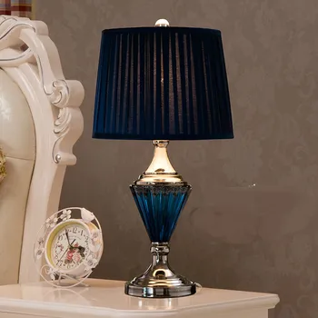 Retro Mediterranean Sea Country Luxurious Blue Crystal Glass E27 Table Lamp For Bedroom Living Room Wedding Deco H55cm 1230
Retro Mediterranean Sea Country Luxurious Blue Crystal Glass E27 Table Lamp For Bedroom Living Room Wedding Deco H55cm 1230