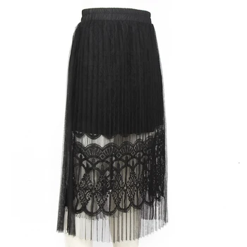 add new lace Length Long women summer skirts High Waist Jupe Female three layer floor skirt Tutu Elegant brand mid calf A line
add new lace Length Long women summer skirts High Waist Jupe Female three layer floor skirt Tutu Elegant brand mid calf A line