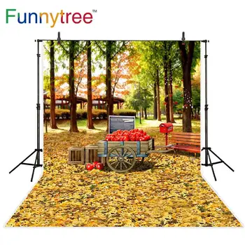 Funnytree backdrops for photography studio autumn nature forest Cart Fallen leaves apples bench countryside children background
Funnytree backdrops for photography studio autumn nature forest Cart Fallen leaves apples bench countryside children background