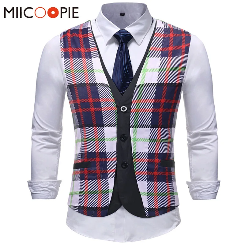 Men Sleeveless Jacket Waistcoat Fake Two Piece Casual Plaid Suit Vest Formal Gilet Business Dress Slim Chalecos Para Hombre 5XL
Men Sleeveless Jacket Waistcoat Fake Two Piece Casual Plaid Suit Vest Formal Gilet Business Dress Slim Chalecos Para Hombre 5XL