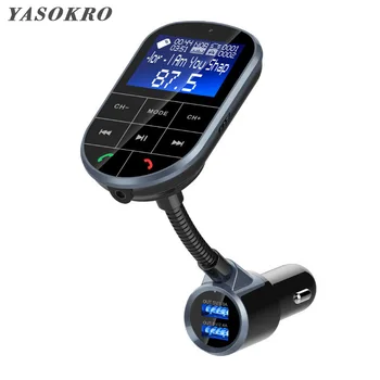 YASOKRO FM Transmitter Aux Modulator Bluetooth Handsfree Car Kit Car Audio MP3 Player with 1.44 LCD display Dual USB Car Charger
YASOKRO FM Transmitter Aux Modulator Bluetooth Handsfree Car Kit Car Audio MP3 Player with 1.44 LCD display Dual USB Car Charger