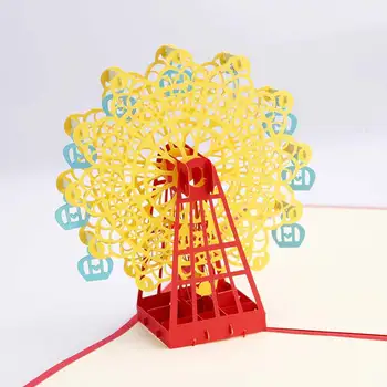 Ferris Wheel Origami 3D Pop Up Paper Laser Cut Vintage Post Cards Greeting Cards Happy Birthday Gifts Kraft
Ferris Wheel Origami 3D Pop Up Paper Laser Cut Vintage Post Cards Greeting Cards Happy Birthday Gifts Kraft