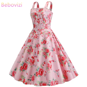 Bebovizi New Casual Summer Women Dress 2019 Sexy Spaghetti Strap Pink Dress Elegant Vintage Print Plus Size Party Vestidos
Bebovizi New Casual Summer Women Dress 2019 Sexy Spaghetti Strap Pink Dress Elegant Vintage Print Plus Size Party Vestidos