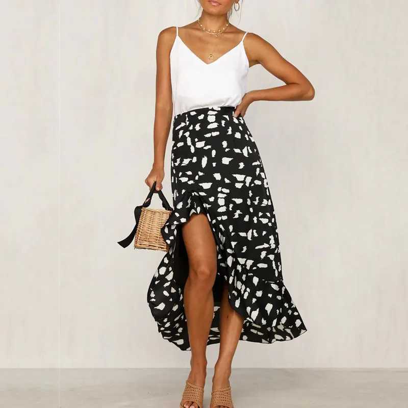 2019 Summer Leopard Skirt Women Print Long Skirt Female Sexy Ruffle Chiffon Maxi Skirt Dots Midi Party Skirt Womens Ladies
2019 Summer Leopard Skirt Women Print Long Skirt Female Sexy Ruffle Chiffon Maxi Skirt Dots Midi Party Skirt Womens Ladies