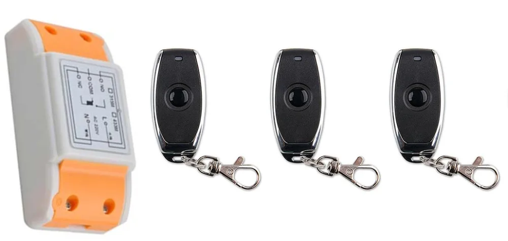 latest AC 220 V 1CH Wireless Remote Control Switch System 1pcs Receiver + 3pcs one-button metal Remote 315mhz/433mhz
latest AC 220 V 1CH Wireless Remote Control Switch System 1pcs Receiver + 3pcs one-button metal Remote 315mhz/433mhz