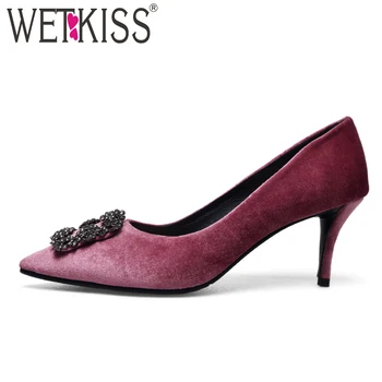 WETKISS High Heels Women Pumps Pointed Toe Crystal Flock Footwear Shallow Slip On Female Pumps Rubber Shoes Womwn 2018 Autumn
WETKISS High Heels Women Pumps Pointed Toe Crystal Flock Footwear Shallow Slip On Female Pumps Rubber Shoes Womwn 2018 Autumn