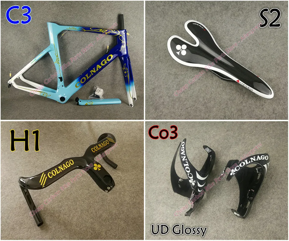 UD Glossy Art painting Colnago CONCEPT carbon road frame+Handlebar+Saddle+Water bottle cages Holders C60 C64 packaged for sale
UD Glossy Art painting Colnago CONCEPT carbon road frame+Handlebar+Saddle+Water bottle cages Holders C60 C64 packaged for sale