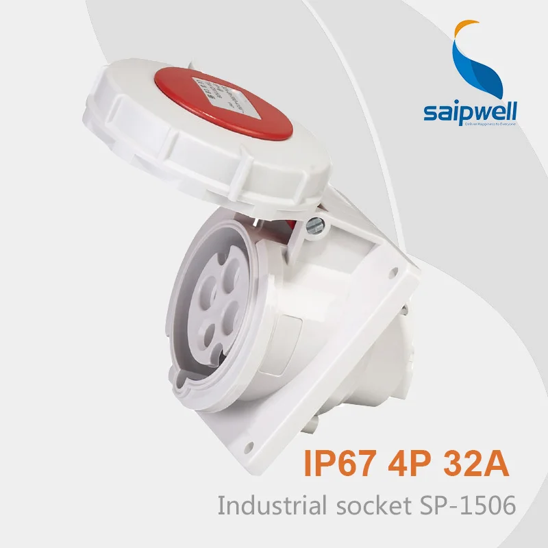 Saipwell ip67 Waterproof Power Socket 32a Industrial Plug Sockets SP-1506 High Quality
Saipwell ip67 Waterproof Power Socket 32a Industrial Plug Sockets SP-1506 High Quality