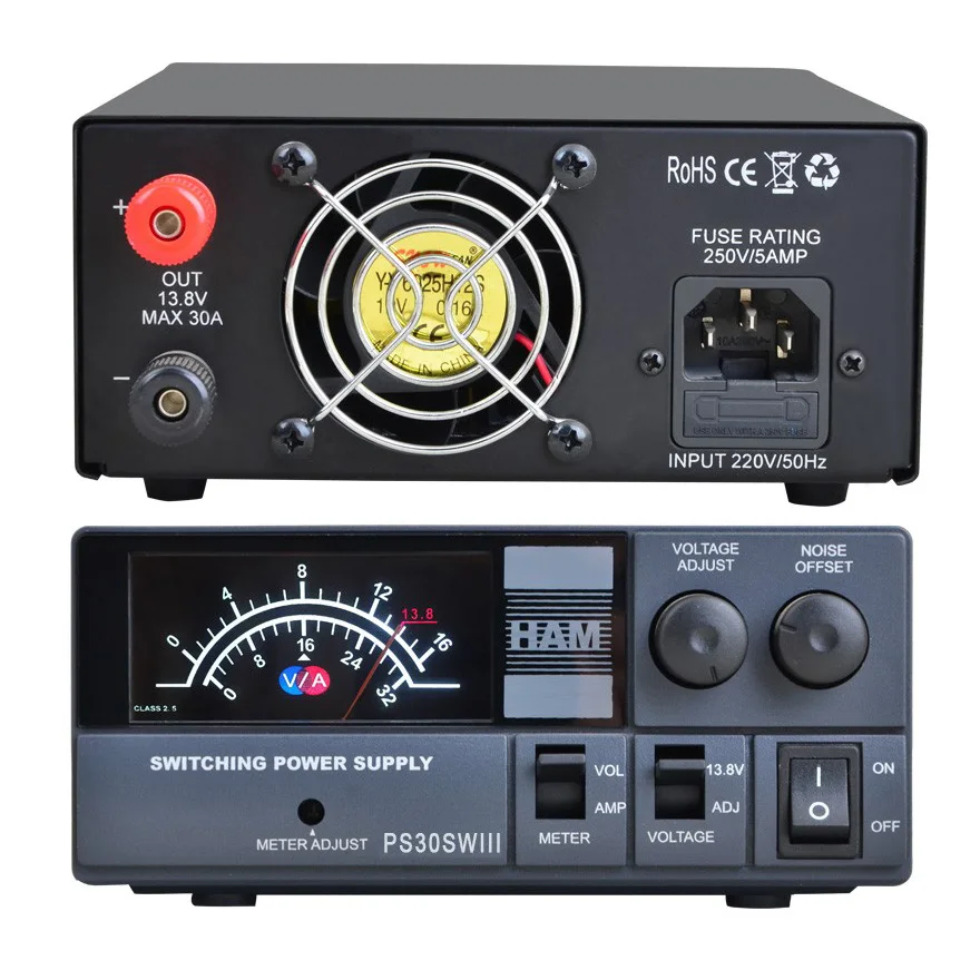 PS30SWIII switching power supply 13.8V radio accessories Intercom / car radio / base station switching power regulator
PS30SWIII switching power supply 13.8V radio accessories Intercom / car radio / base station switching power regulator