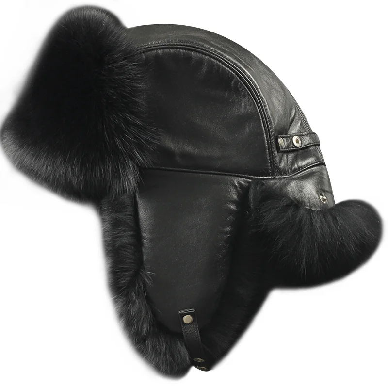 ZDFURS*men fox fur /raccoon fur sheep skin hat Men's Fur Trapper Cap Genuine Sheepskin Leather Hunting Earcuff hats
ZDFURS*men fox fur /raccoon fur sheep skin hat Men's Fur Trapper Cap Genuine Sheepskin Leather Hunting Earcuff hats
