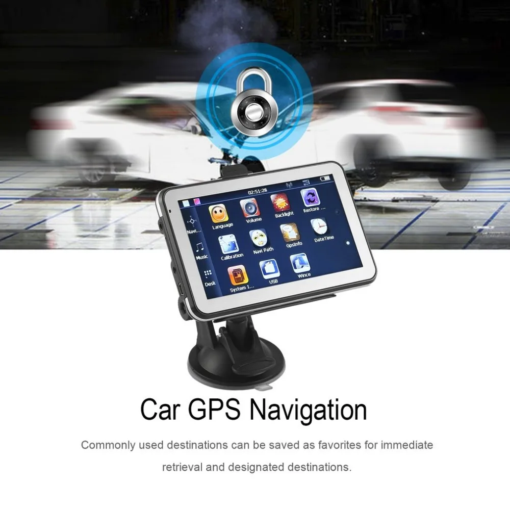 886 560 HD Car Truck GPS Navigation 256M+8GB Reversing Camera Touchscreen FM Navigator Accurately Position Black
886 560 HD Car Truck GPS Navigation 256M+8GB Reversing Camera Touchscreen FM Navigator Accurately Position Black