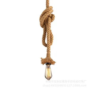 Retro Hemp Rope Pendant Lights Classical Loft Style Lighting Lamp E27 Rope Light Base DIY For Edison Bulb Led living room
Retro Hemp Rope Pendant Lights Classical Loft Style Lighting Lamp E27 Rope Light Base DIY For Edison Bulb Led living room