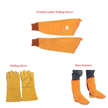 OEM Split Cowhide Leather Work Welding Protector Tools Welding Gloves Long Sleeves Flame Retardant Spats Shoes Protectors
OEM Split Cowhide Leather Work Welding Protector Tools Welding Gloves Long Sleeves Flame Retardant Spats Shoes Protectors
