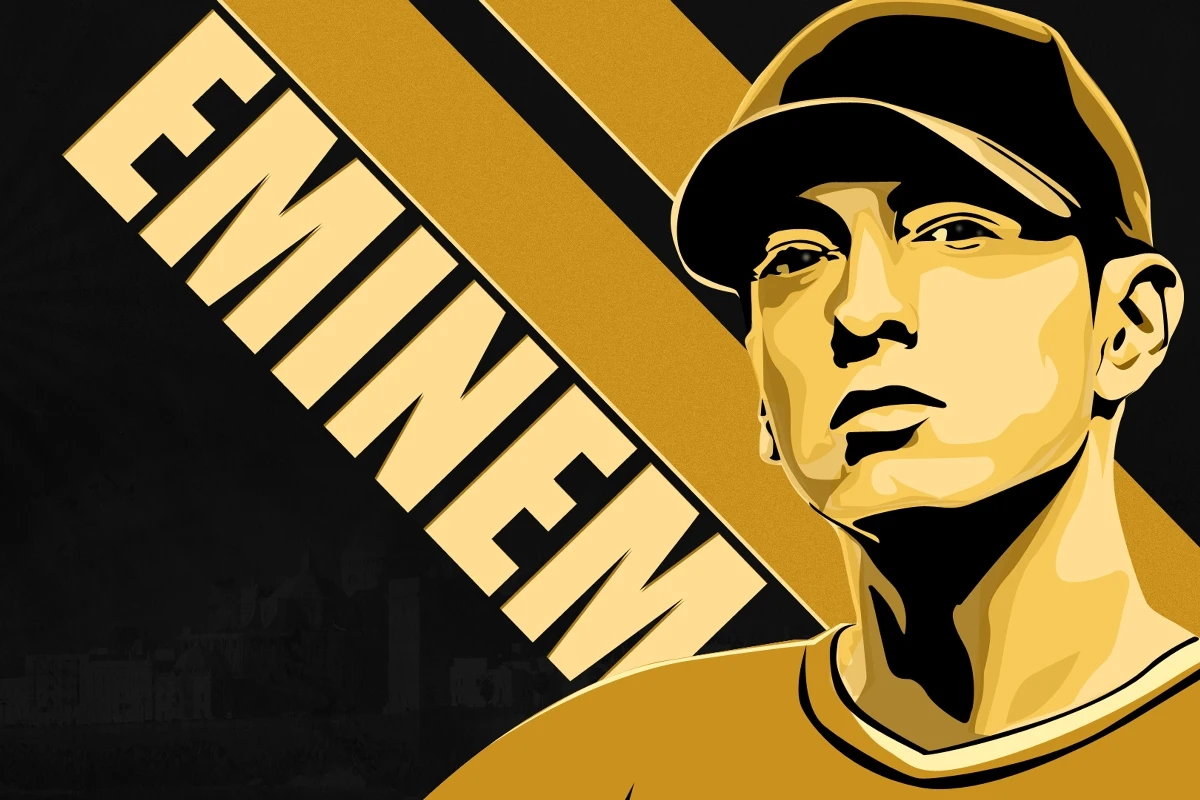 Индивидуальный Рисунок ткань постер EMINEM SLIM SHADY хип хоп рэппер PQR30 для настенного