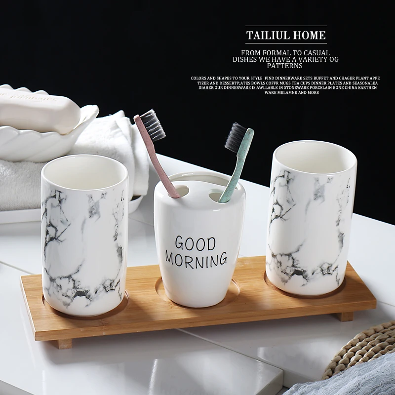 NEWYEARNEW Simplicity Fashion Ceramic Bathroom Accessories Set High-grade Wash Gargle Cup Toothbrush Suit Wedding Gifts
NEWYEARNEW Simplicity Fashion Ceramic Bathroom Accessories Set High-grade Wash Gargle Cup Toothbrush Suit Wedding Gifts