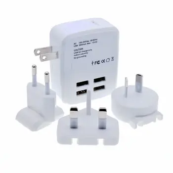 NEW AC Detachable Electrical Euro EU/UK/AU/US Plug Duck Head Power adapter 4 USB Charger Global Travel conversion phone charge
NEW AC Detachable Electrical Euro EU/UK/AU/US Plug Duck Head Power adapter 4 USB Charger Global Travel conversion phone charge