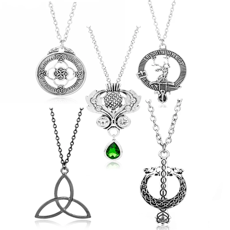 Outlander Series Scottish Necklace Flower Crystal Deer Knot Amulet Pendant Necklace Women Men Irish Eternity Cross Jewelry
Outlander Series Scottish Necklace Flower Crystal Deer Knot Amulet Pendant Necklace Women Men Irish Eternity Cross Jewelry