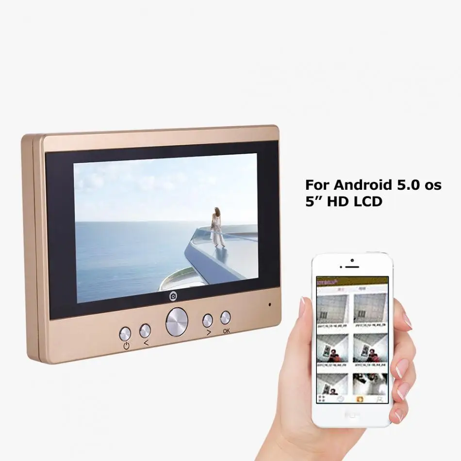 5'' LCD WiFi Digital Door Viewer Phone Doorbell 100-240V EU Plug Intercom IR Night Vision Door Viewers High Quality
5'' LCD WiFi Digital Door Viewer Phone Doorbell 100-240V EU Plug Intercom IR Night Vision Door Viewers High Quality