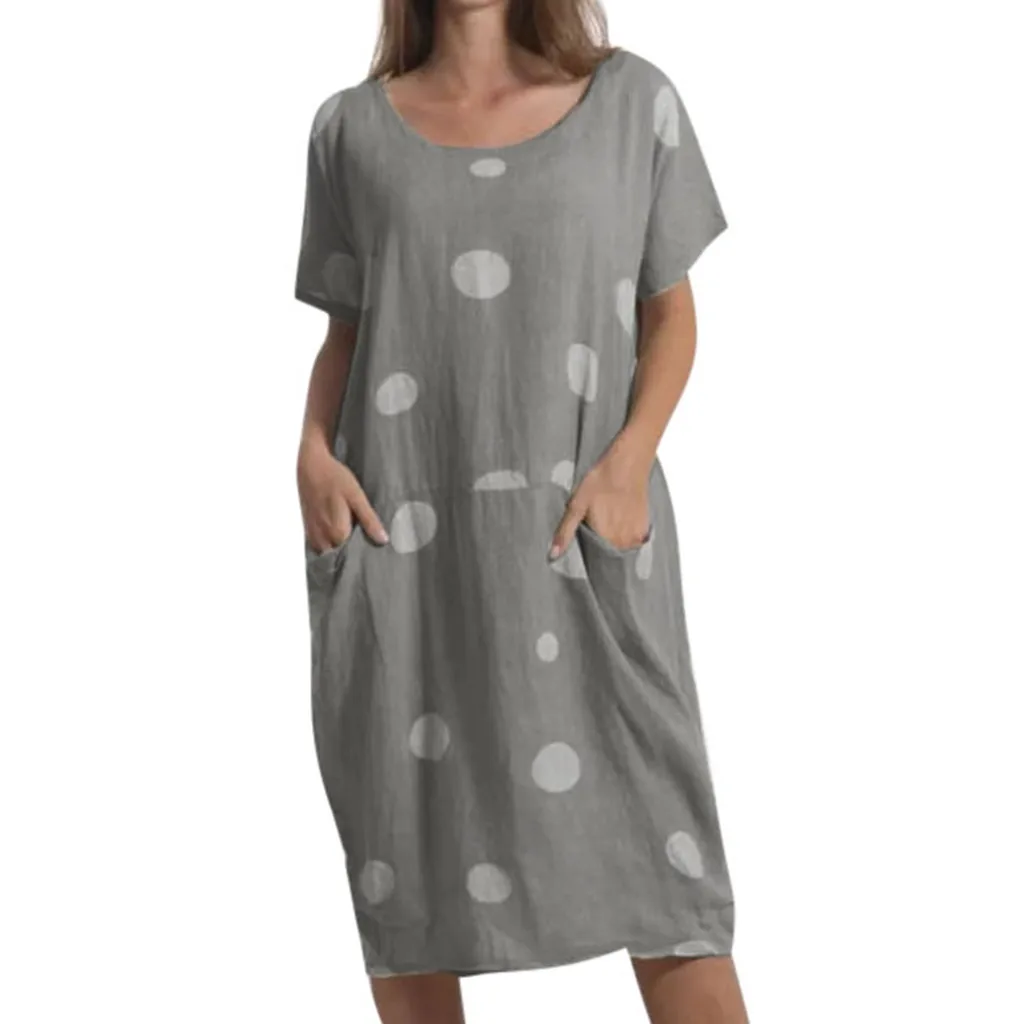 Cotton And Linen Comfortable Loose Large Size Pocket Solid Color Dot Dress Summer Beach Outdoor Casual Daily Wear Elegant Dress
Cotton And Linen Comfortable Loose Large Size Pocket Solid Color Dot Dress Summer Beach Outdoor Casual Daily Wear Elegant Dress