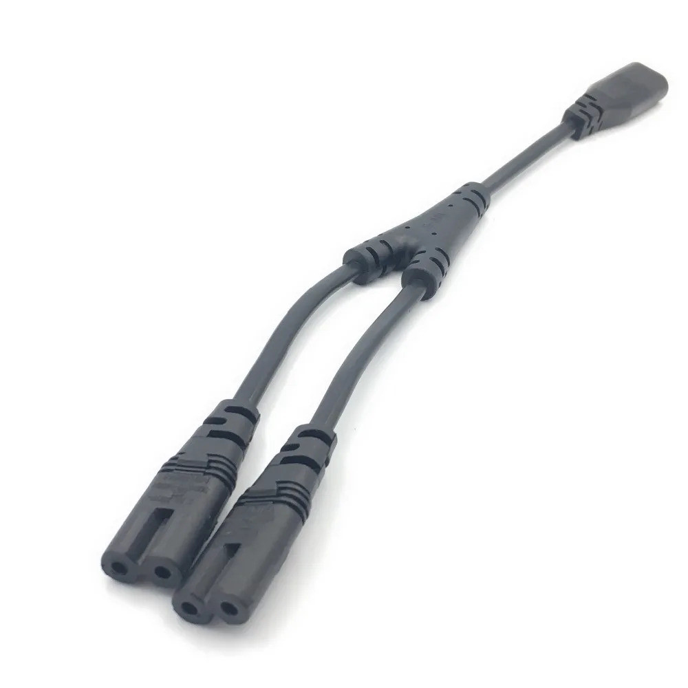 IEC320 C8 to 2X C7 Y Split AC Power Cord, IEC Figure 8 Male to 2 Female 1 in 2 Out AC Power Cable, Length=30CM Black
IEC320 C8 to 2X C7 Y Split AC Power Cord, IEC Figure 8 Male to 2 Female 1 in 2 Out AC Power Cable, Length=30CM Black