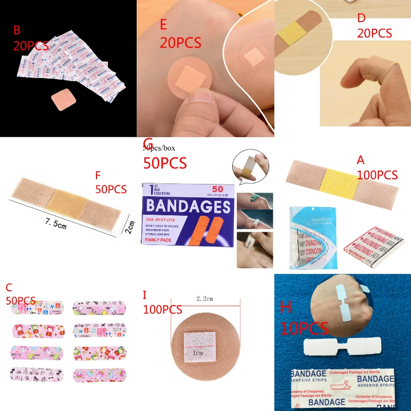 10/20/50/100pcs Disposable Waterproof Adhesive Bandage First Aid Breathable First Aid Kit Medical Hemostatic Stickers Kids Adult
10/20/50/100pcs Disposable Waterproof Adhesive Bandage First Aid Breathable First Aid Kit Medical Hemostatic Stickers Kids Adult